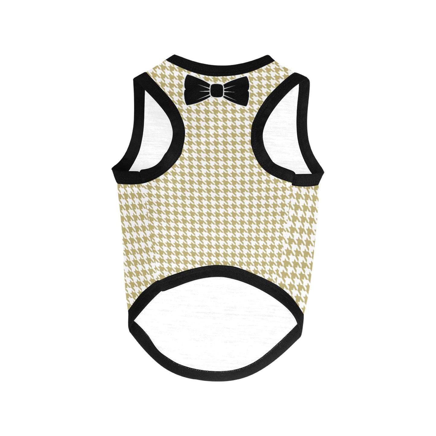 Casual Tan Houndstooth & Bow Tie