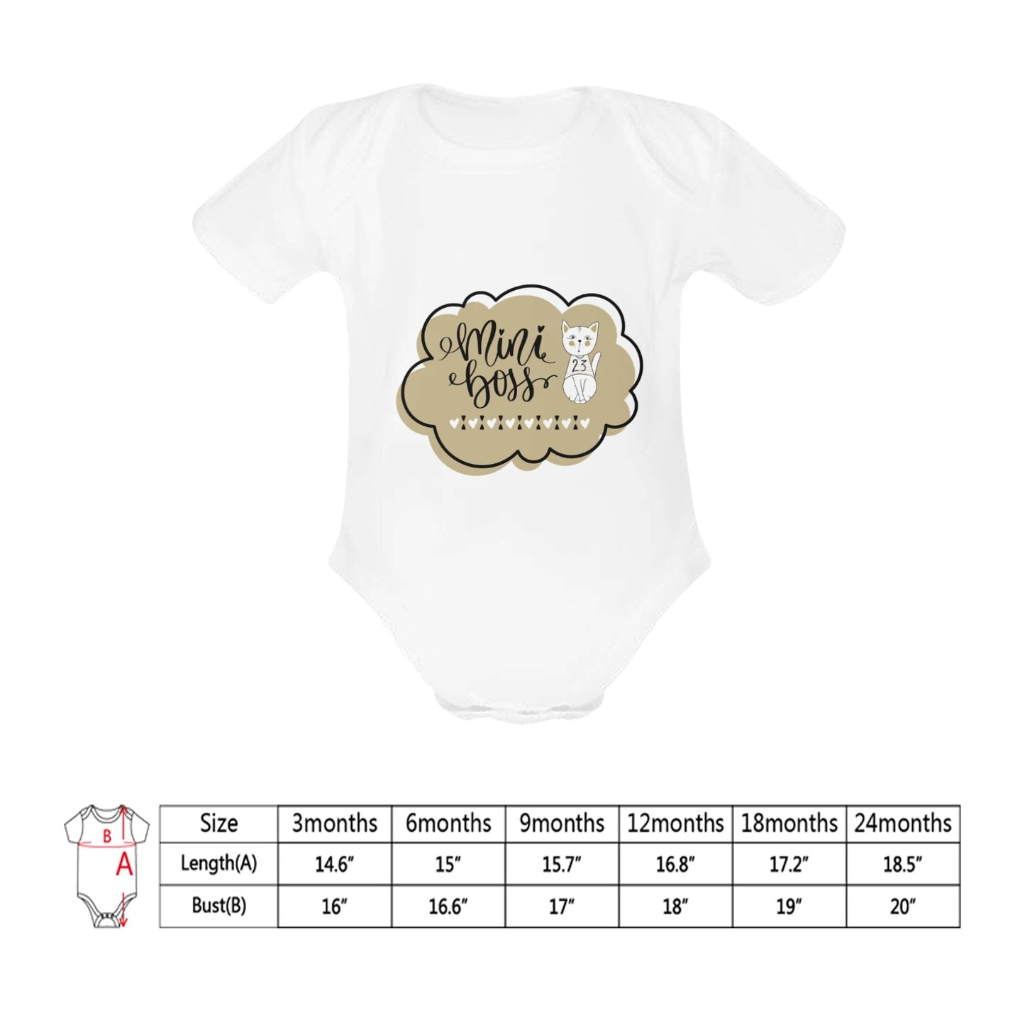 Baby Romper - Mini Boss Tan